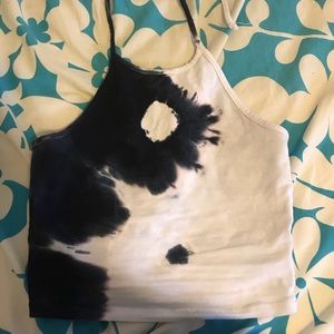 Tie halter crop top.